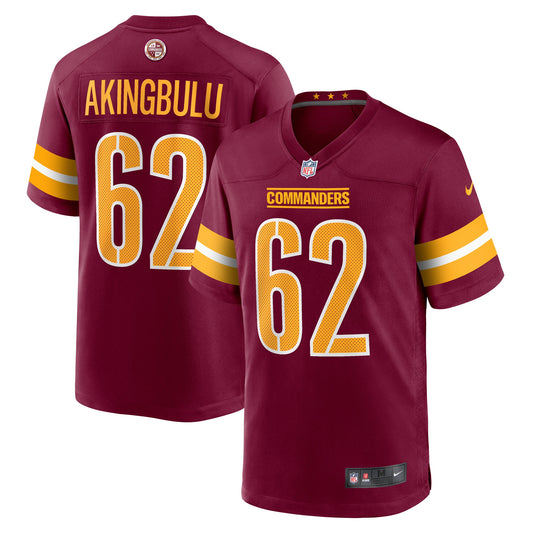 Alex Akingbulu Washington Commanders Nike Game Player Jersey - Burgundy