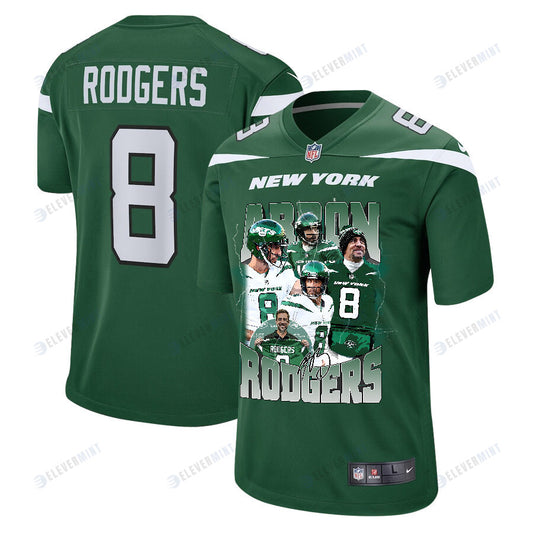 Aaron Rodgers 8 New York Jets Legacy Game YOUTH Jersey - Green