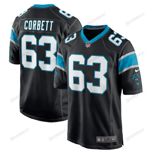 Austin Corbett 63 Carolina Panthers Men's Game Jersey - Black