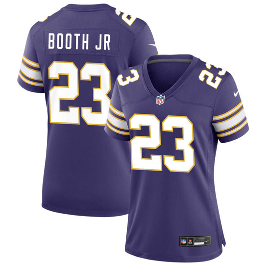 Andrew Booth Jr Minnesota Vikings Nike Women's Classic Game Jersey - Purple