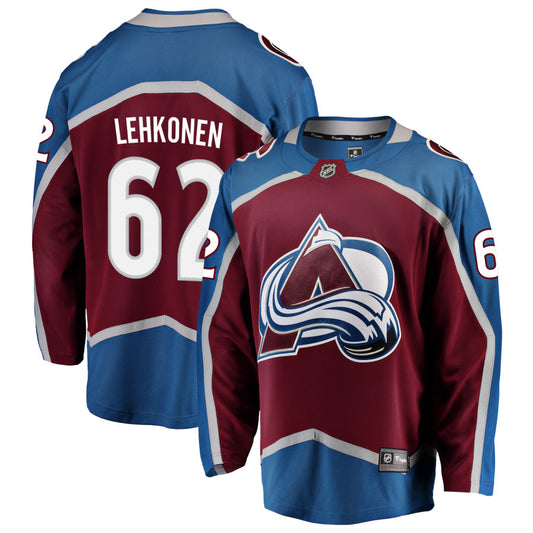 Artturi Lehkonen Colorado Avalanche Fanatics Branded Home Breakaway Jersey - Maroon