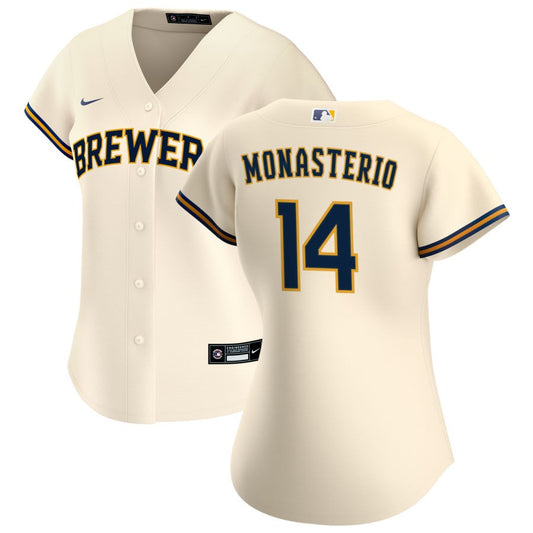 Andruw Monasterio Milwaukee Brewers Nike Women's Home Replica Jersey - Cream