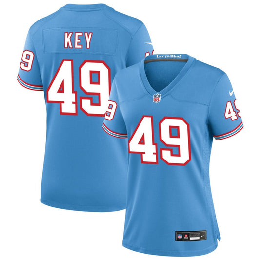 Arden Key Tennessee Titans Nike Women's Oilers Throwback Game Jersey - Light Blue