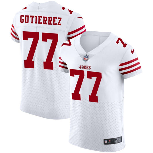 Alfredo Gutierrez San Francisco 49ers Nike Vapor Elite Jersey - White