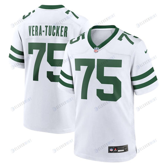 Alijah Vera-Tucker 75 New York Jets Men Legacy Game Jersey - White